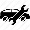 Automobile black & white Icon